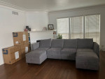 9 piece HONBAY U-Shaped Classic Modular Sofa w/ Storage Seater