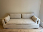 Restoration Hardware Linen Sofa 7'