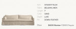 Restoration Hardware Linen Sofa 7'