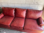Reduced! Beautiful Drexel Heritage Red Leather Sofa