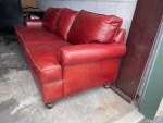 Reduced! Beautiful Drexel Heritage Red Leather Sofa