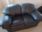 LEATHER SOFA AND LOVE SEAT