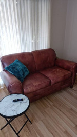 LUXURIOUS RED LEATHER SOFA SET!