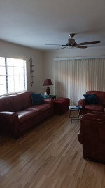 LUXURIOUS RED LEATHER SOFA SET!