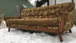 Newly upholstered Pearsall- Norwalk Gondola Sofa newly reupholstered