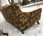 Newly upholstered Pearsall- Norwalk Gondola Sofa newly reupholstered