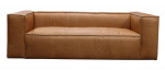 In Stock! Black Top Grain Wax Pull-up Leather Sofa - Sonoma
