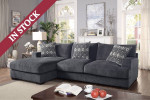 In Stock! Large Grey Plush Sofa - Concord Collection