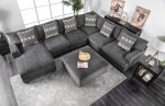 In Stock! Large Grey Plush Sofa - Concord Collection