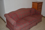 Three Cushion Red Sofa