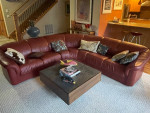 Sectional Danish leather sofa, 96”x 96”