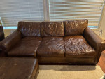 96" Original Lancaster sofa, chair, and ottomans