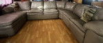 Leather sleeper sofa