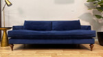 Navy Blue Velvet Sofa *Delivery*