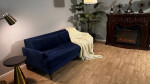 Navy Blue Velvet Sofa *Delivery*