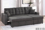 Sofa Chaise w/Bed and Storage