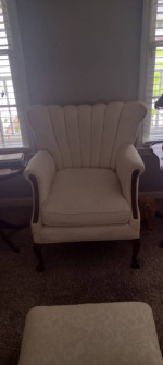 Antique Sofa with Chair and Ottoman