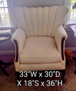 Antique Sofa with Chair and Ottoman