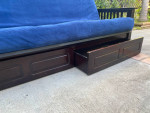 Deluxe Queen Futon Sofa Bed with Storage Drawers