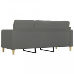 vidaXL 3-Seater Sofa Dark Gray 70.9" Fabric
