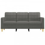 vidaXL 3-Seater Sofa Dark Gray 70.9" Fabric