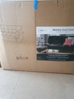 Memory Foam Sofa Futon Black*