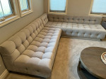 Modshop Tufted Grey Velvet Sofa Sectional