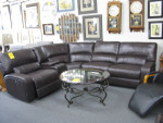 TOP GRAIN LEATHER POWER RECLINER SECTIONAL SOFA / REDUCED