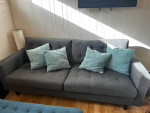 Grey 3 person sofa