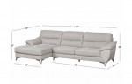 Leather Sofa with Chaise