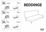 Queen Ikea Beddinge Lovas Sleeper Sofa Modern Futon Upgrade Grey Cover