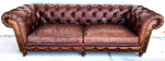 Four Hands Conrad Chesterfield Leather Sofa 96"
