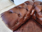 Four Hands Conrad Chesterfield Leather Sofa 96"