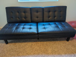Reclining faux leather sofa