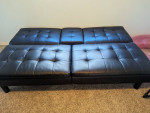 Reclining faux leather sofa