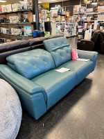 Carvel Leather Power Reclining Sofa with Power Headrest