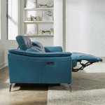 Carvel Leather Power Reclining Sofa with Power Headrest