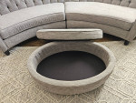 Curved Sofa w/ Storage Ottoman