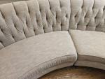 Curved Sofa w/ Storage Ottoman
