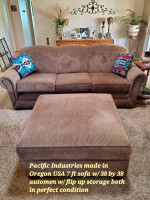 7 ft Sofa & Automen w/ storage