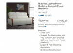 White top grain Leather Sofa
