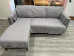 Modern L Shaped Sofa with Reversible Sectional Chaise - Free Couch