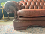 BEAUTIFUL CHESTERFIELD GENUINE LEATHER TUFTED LOVESEAT SOFA