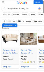 Cost Plus Day Sofa Sleeper, Like New!