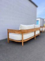Luxurious Curved Outdoor Teak Sofa Delivery Available