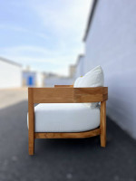 Luxurious Curved Outdoor Teak Sofa Delivery Available