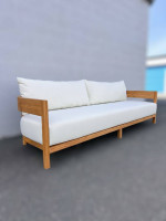 Luxurious Curved Outdoor Teak Sofa Delivery Available