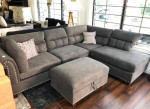 L shape sectional sofa couch with reversible chaise