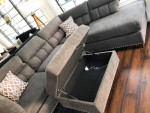 L shape sectional sofa couch with reversible chaise