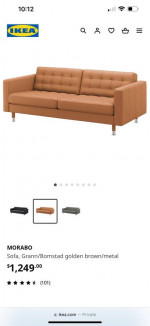 IKEA Morabo leather sofa great confition 340$